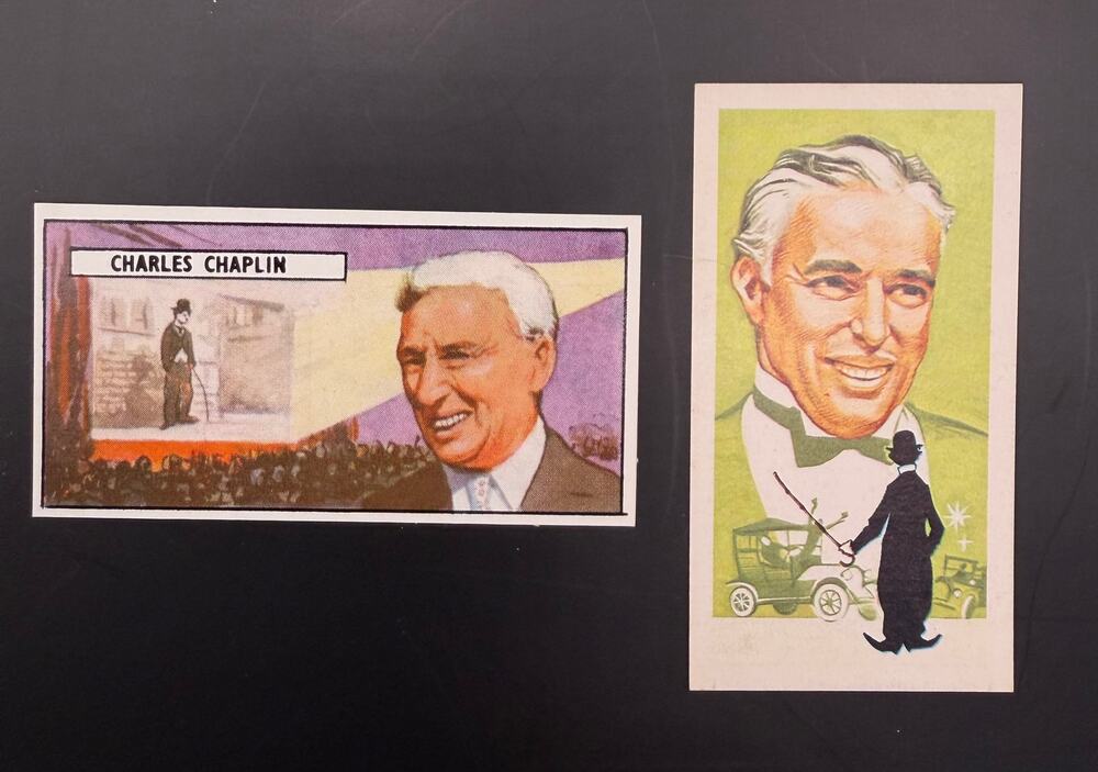 2 Charlie Chaplin Cards Modern Times, The Kid, Monsieur Verdoux, Charles Chaplin